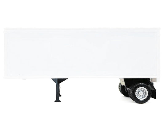 27ft Single-Axle Trailer (No Converter Dolly) White 1/87 (HO) Plastic Model by Promotex Promotex