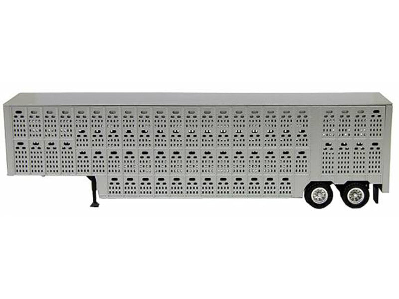 Livestock Trailer Silver 1/87 (HO) Plastic Model by Promotex Promotex