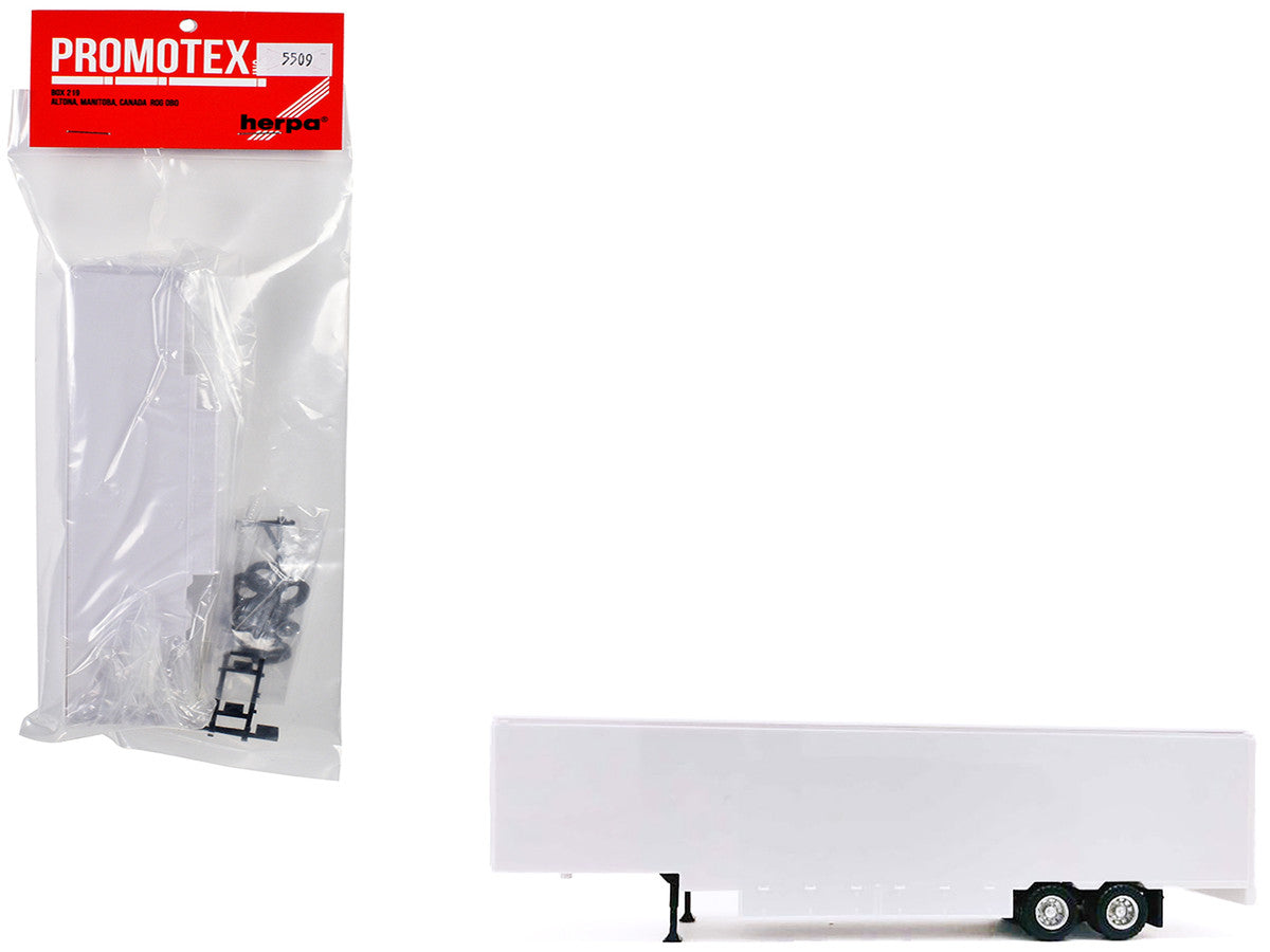 48ft Moving Van Trailer Light Gray 1/87 (HO) Plastic Model by Promotex Promotex