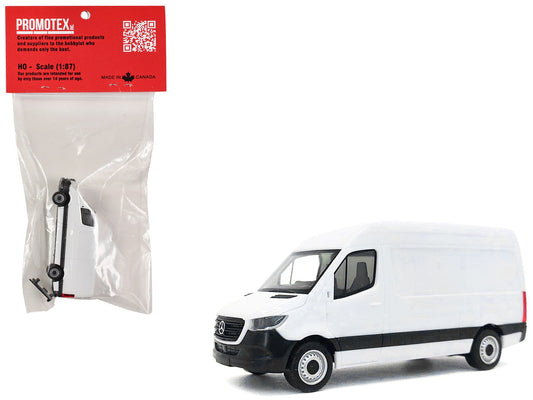 2018 Mercedes-Benz Sprinter Van White 1/87 (HO) Plastic Model Car by Promotex Promotex