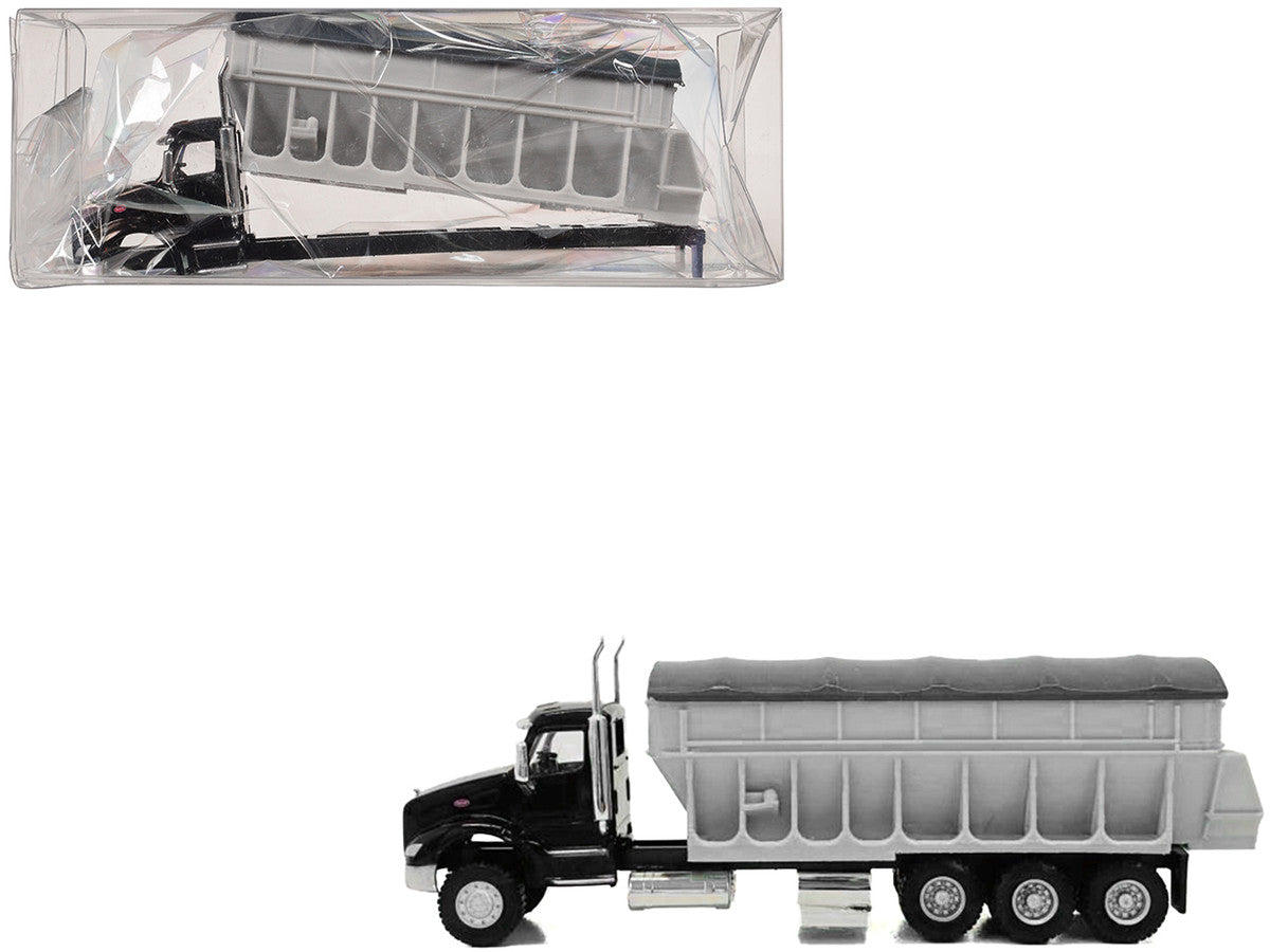 Peterbilt 579 Potato/Sugar Beet Truck Black 1/87 (HO) Plastic Model Car by Promotex-2