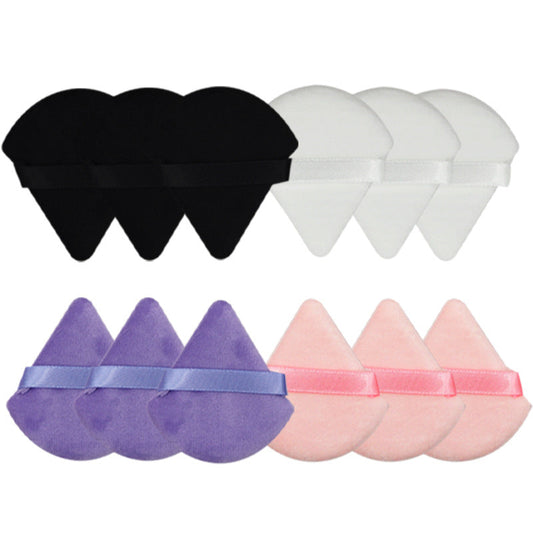 Triangular Fan-shaped Ribbon Dry Powder Puff Short Hair Material LadyShow.Store
