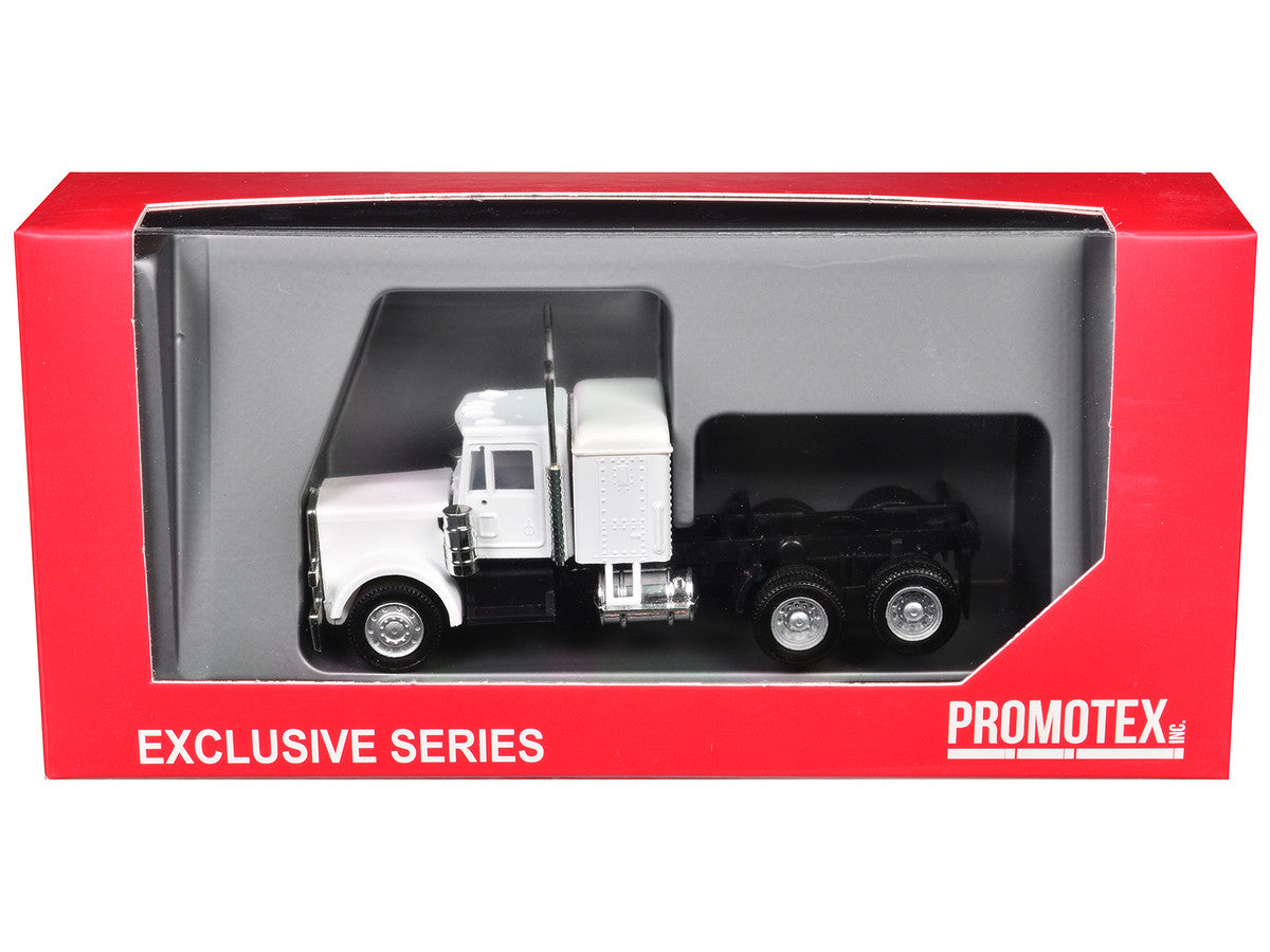Peterbilt Long Tractor White 1/87 (HO) Plastic Model Car by Promotex Promotex