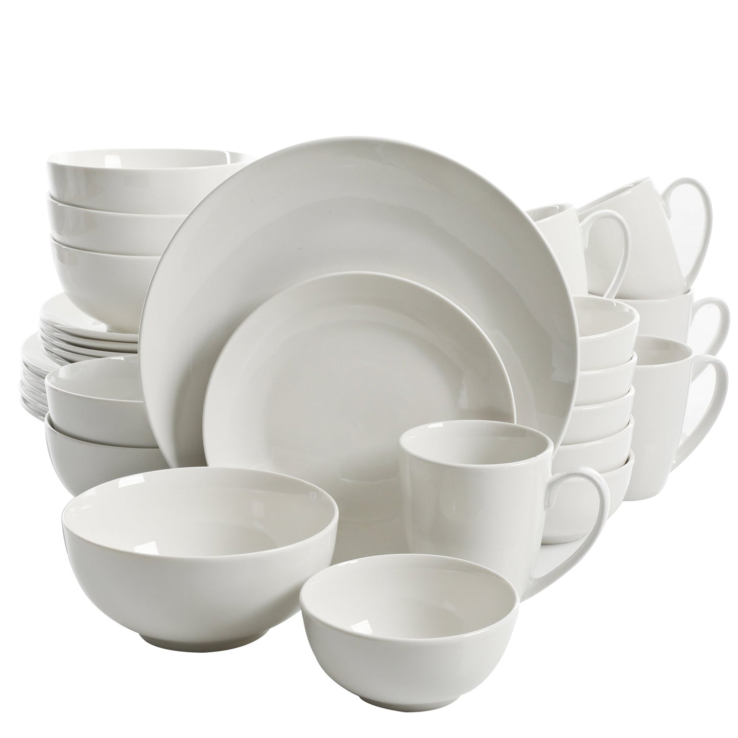 Gibson Home Ogalla 30 Piece Porcelain Dinnerware Set in White W2B