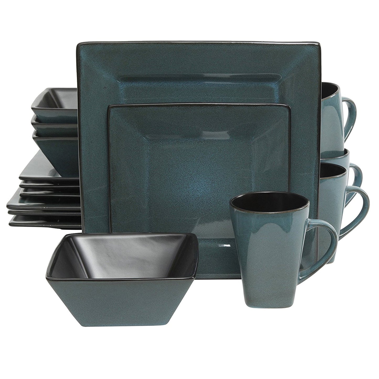Gibson Elite Kiesling 16-Piece Dinnerware Set, Blue W2B