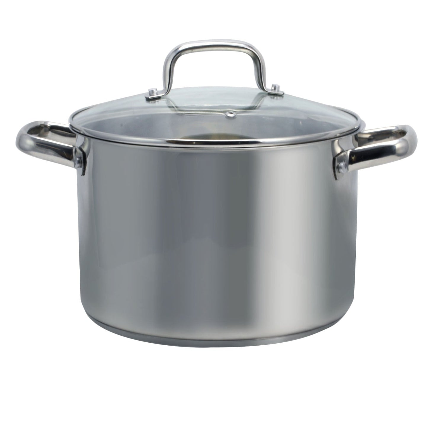 Oster Adenmore 8 Quart Stainless Steel Stock Pot with Tempered Glass Lid W2B
