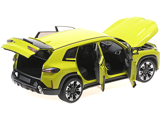 2023 BMW XM Yellow with Black Stripes 1/18 Diecast Model Car by Minichamps-1