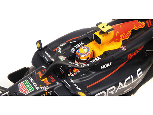 Red Bull Racing RB20 #11 Sergio Perez "Oracle" 2nd Place F1 Formula One "Bahrain GP" (2024) with Driver Limited Edition to 180 pieces Worldwide 1/18 Diecast Model Car by Minichamps-1