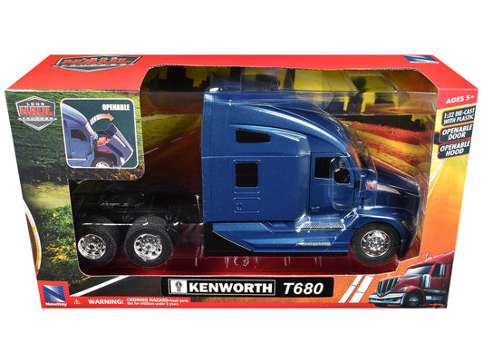 Kenworth T680 Truck Tractor Blue Metallic "Long Haul Truckers" Series 1/32 Diecast Model by New Ray New Ray