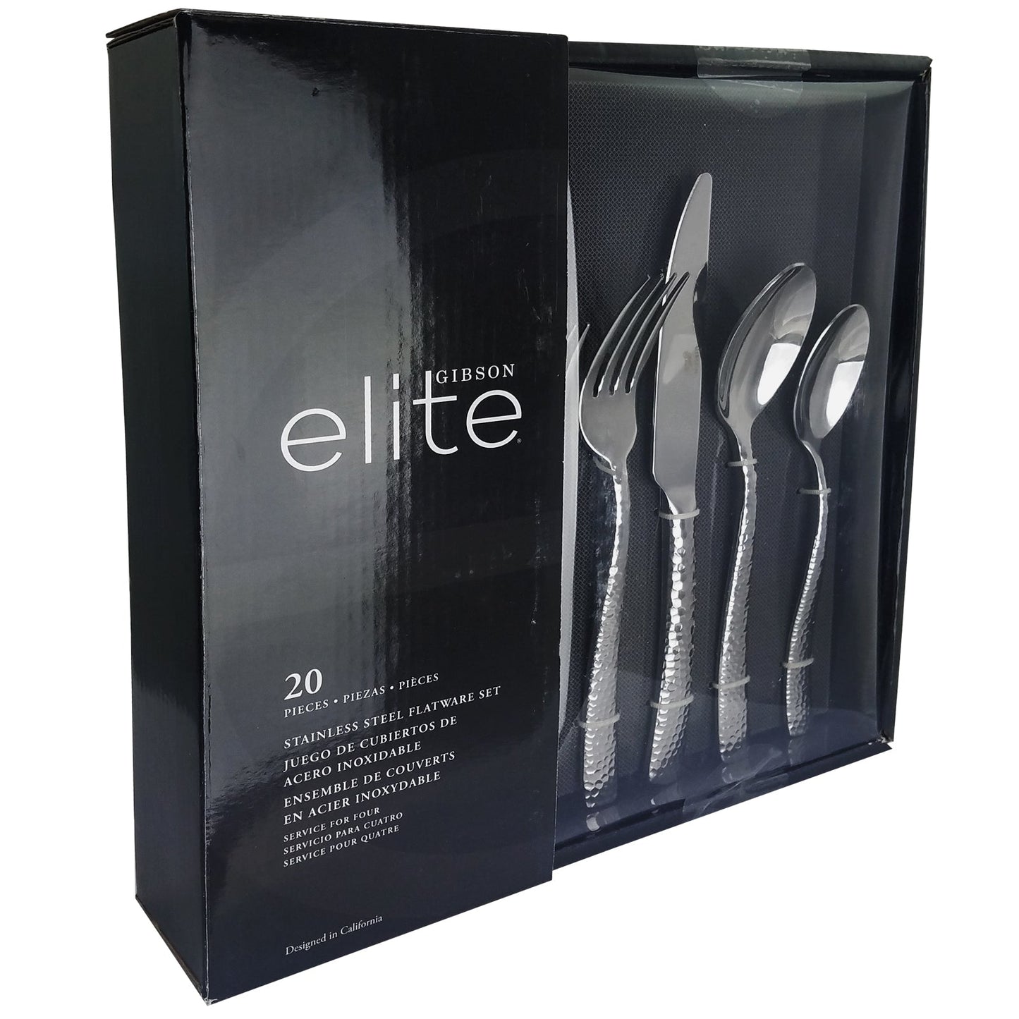 Gibson Elite Ambassador 20 Piece Stainless Steel Flatware Set W2B