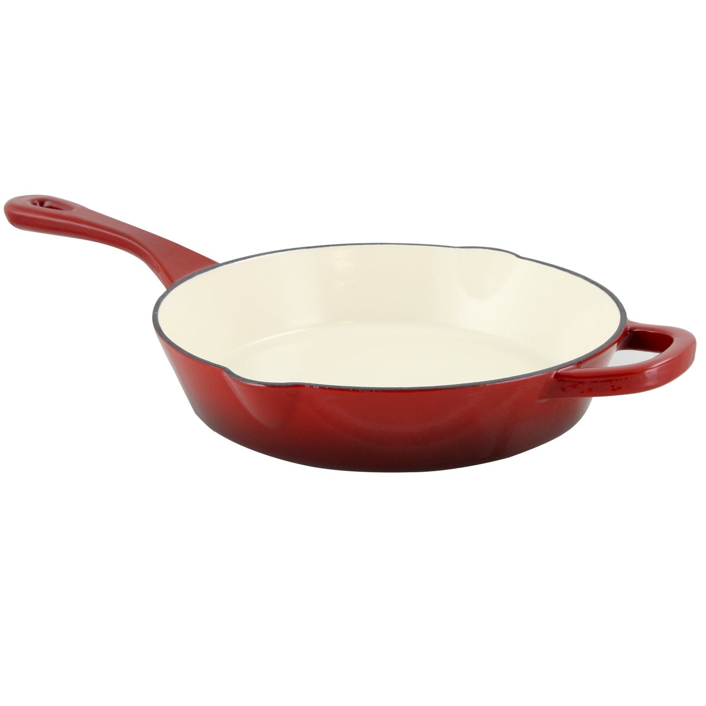 Crock Pot Artisan 10 in. Round Enameled Cast Iron Skillet in Scarlet Red W2B