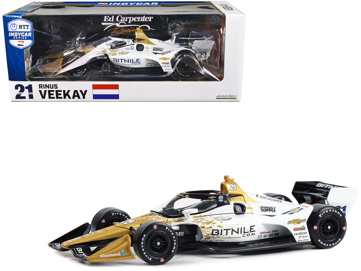 Dallara IndyCar #21 Rinus VeeKay "Bitnile" Ed Carpenter Racing (Road Course Configuration) "NTT IndyCar Series" (2023) 1/18 Diecast Model Car by Greenlight Greenlight