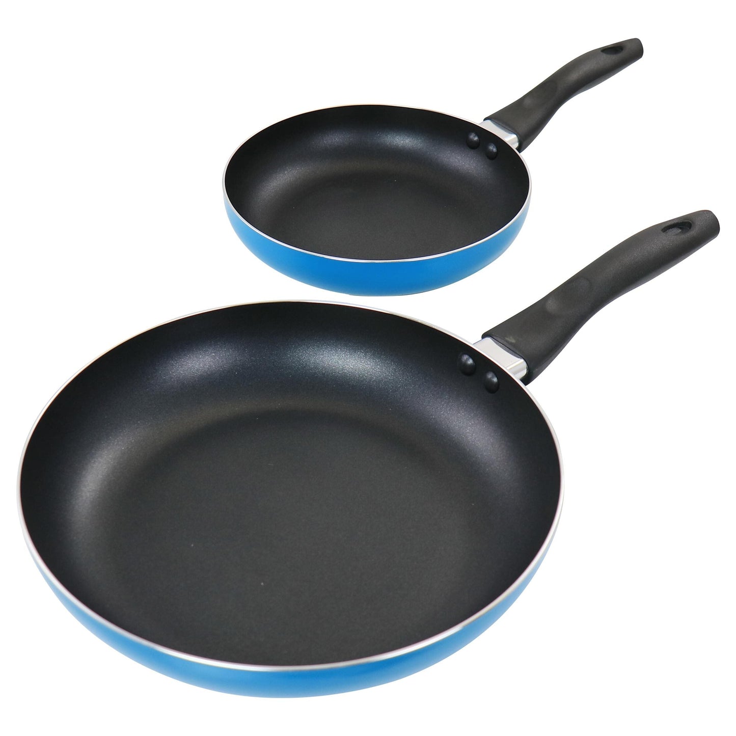 Gibson Home 2 Piece 10 inch Aluminum Frying Pan in Blue W2B