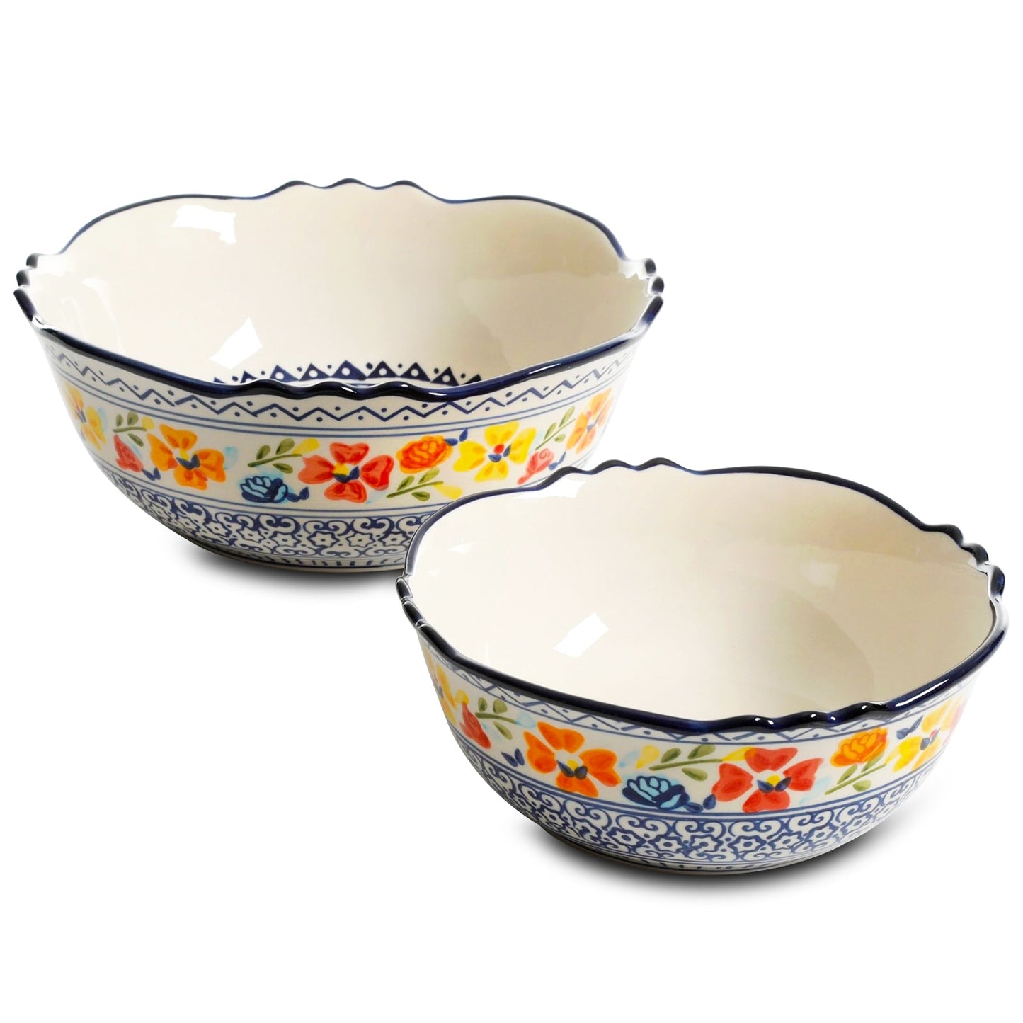 Gibson Home Luxembourg 2 Piece Stoneware Bowl Set W2B