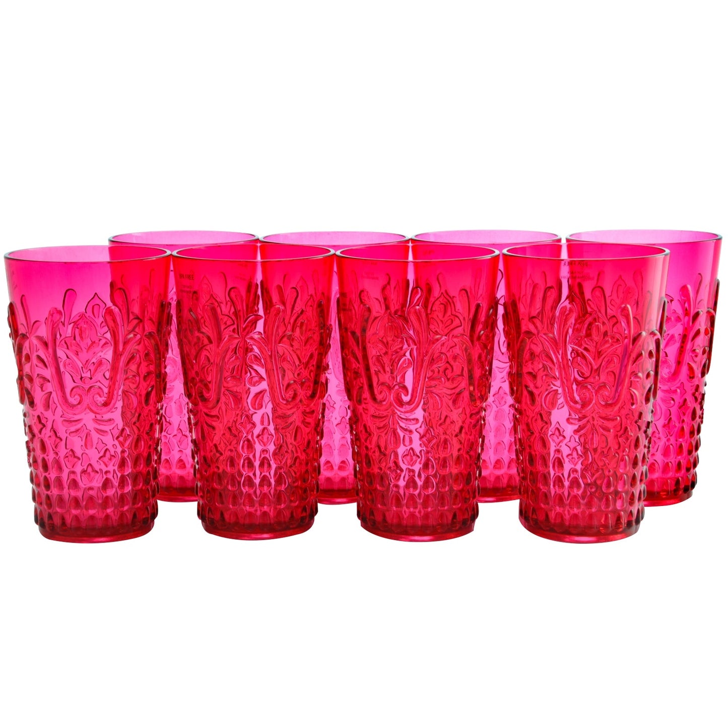 Studio California Elmira 20.5 oz Acrylic Tumbler in Red, Set of 8 W2B