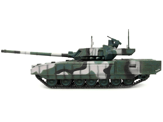 Russian T14 Armata MBT (Main Battle Tank) Multi-Woodland Camouflage "Armor Premium" Series 1/72 Diecast Model by Panzerkampf Panzerkampf