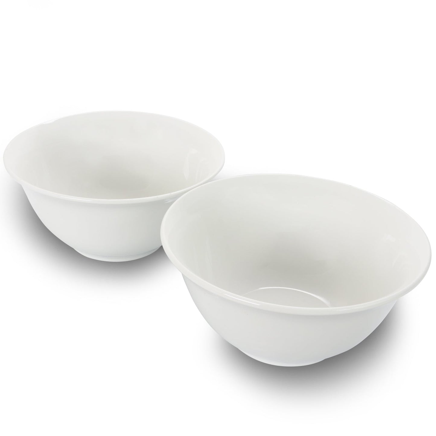 Gibson Home 2 Piece 7.5 Inch Ceramic All-Purpose Round Bowl Set in White W2B