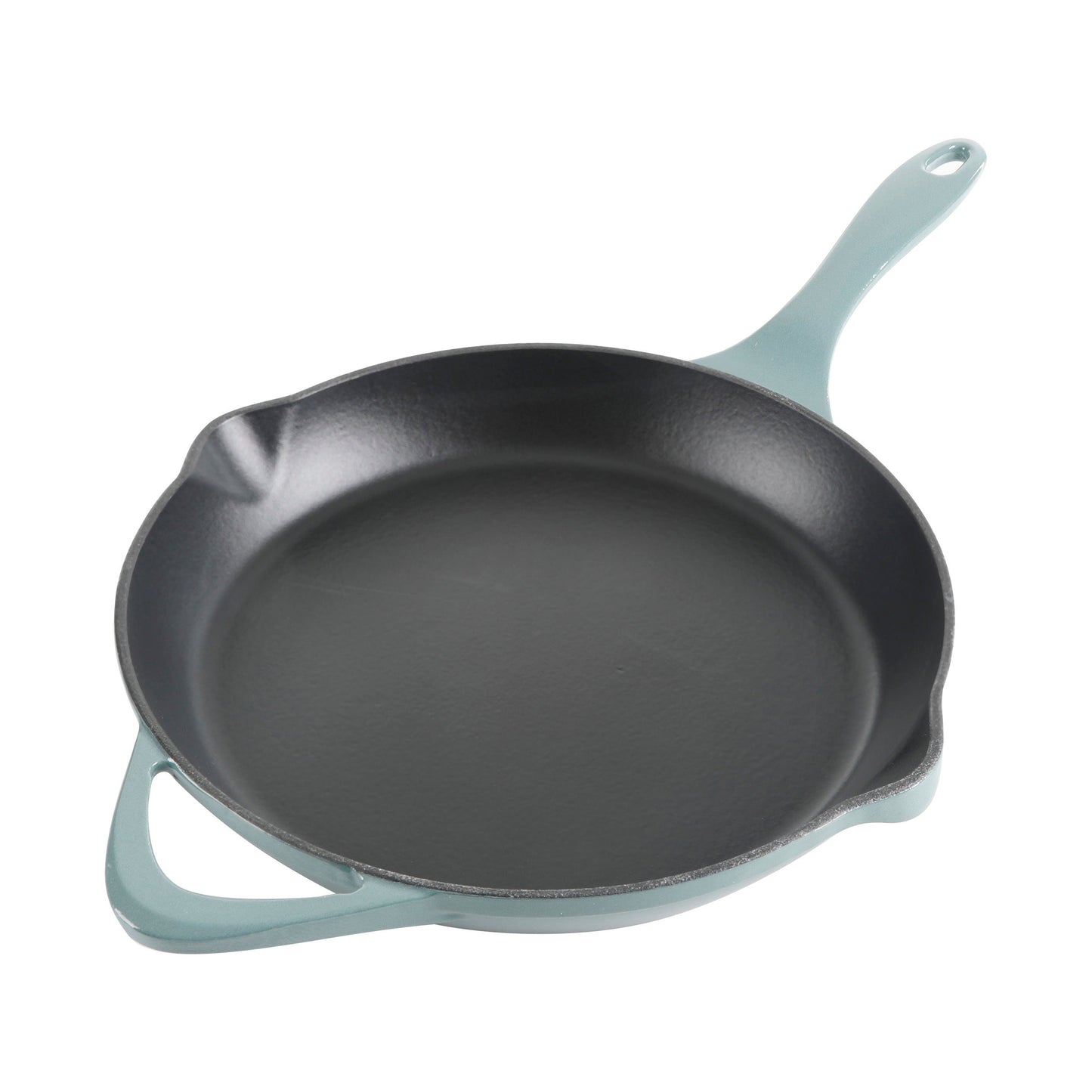 Cravings By Chrissy Teigen 11 Inch Round Enameled Cast Iron Skillet in Ombre Green W2B