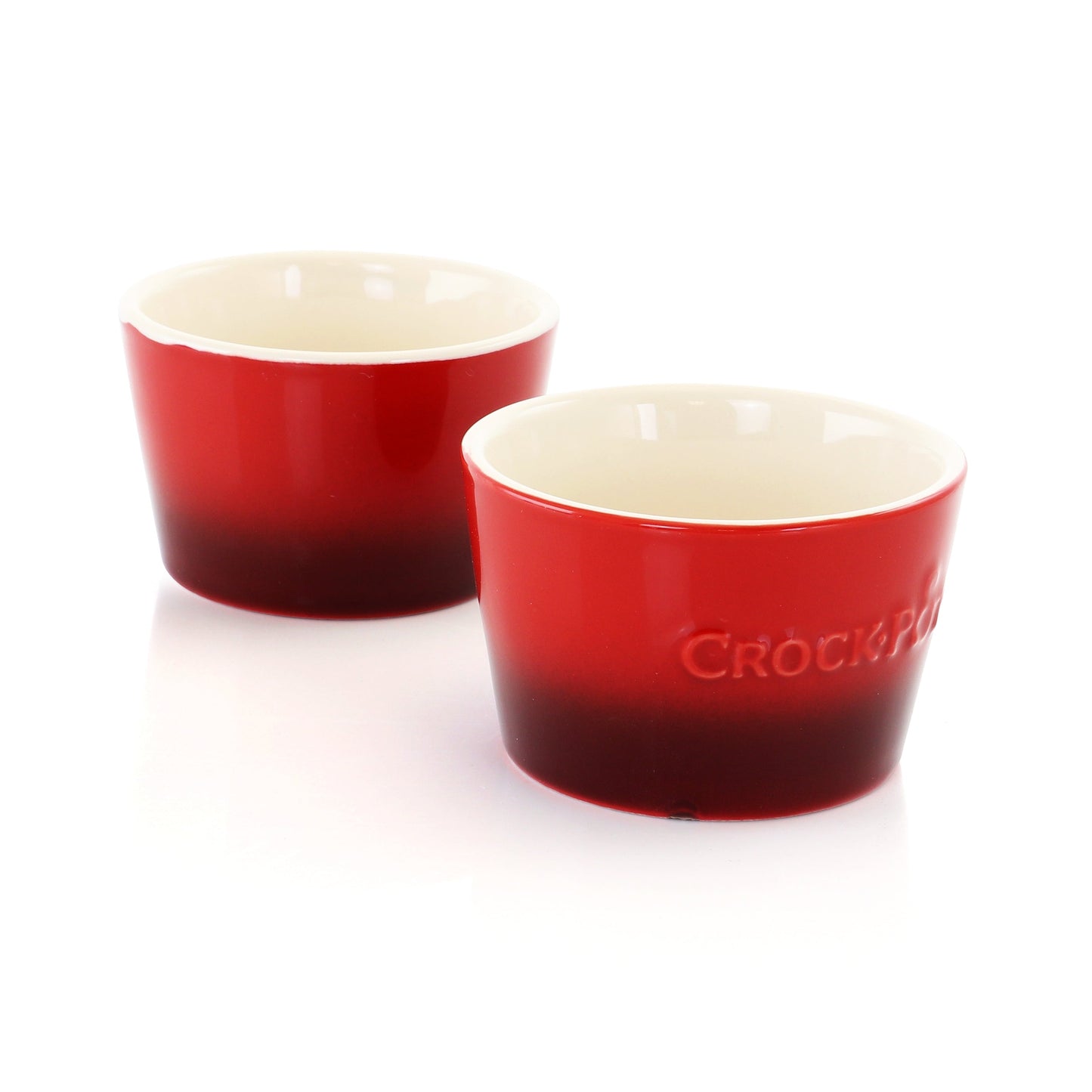 Crock Pot Artisan 2 Piece 8 Ounce Stoneware Ramekin Set in Red W2B