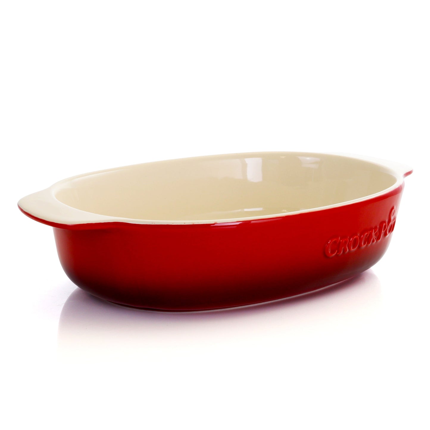 Crock Pot 2.5 Quart Red Stoneware Bake Pan W2B