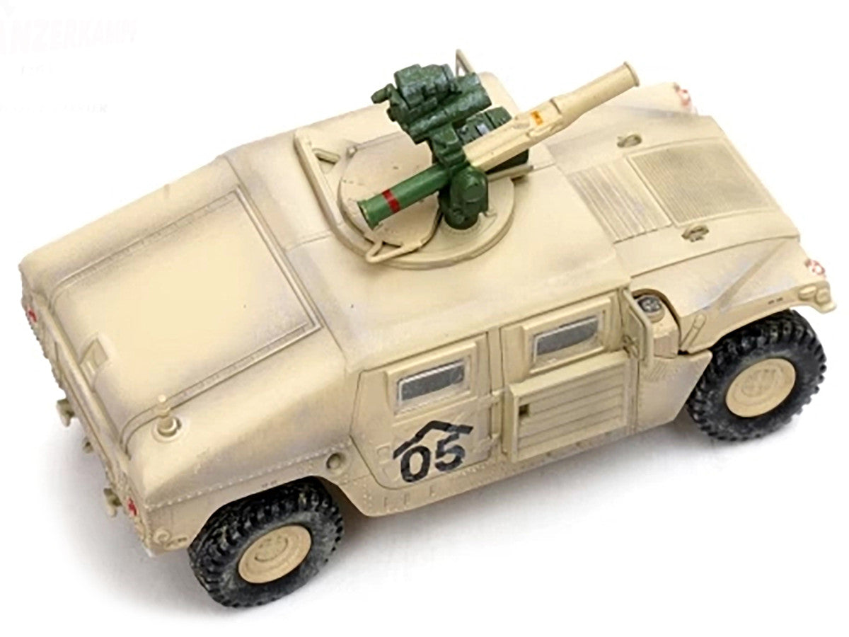 M1046 HUMVEE Tow Missile Carrier Desert Camouflage "E Troop 9th Regiment 2nd Brigade Combat Team 3rd Infantry Division (Mechanized) Iraq" (2003) "Military Miniature" Series 1/64 Diecast Model by Panzerkampf Panzerkampf