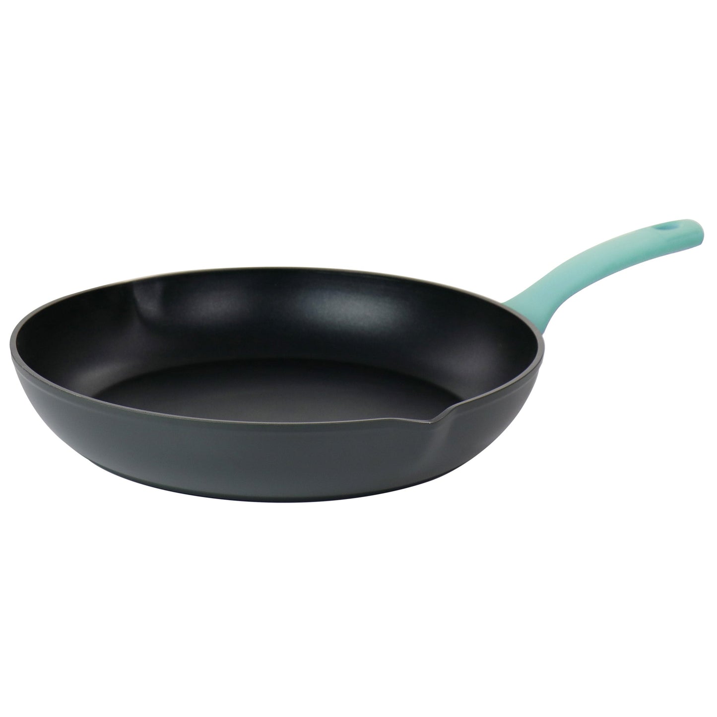 Oster Rigby 9.5 Inch Aluminum Nonstick Frying Pan in Blue with Pouring Spouts W2B