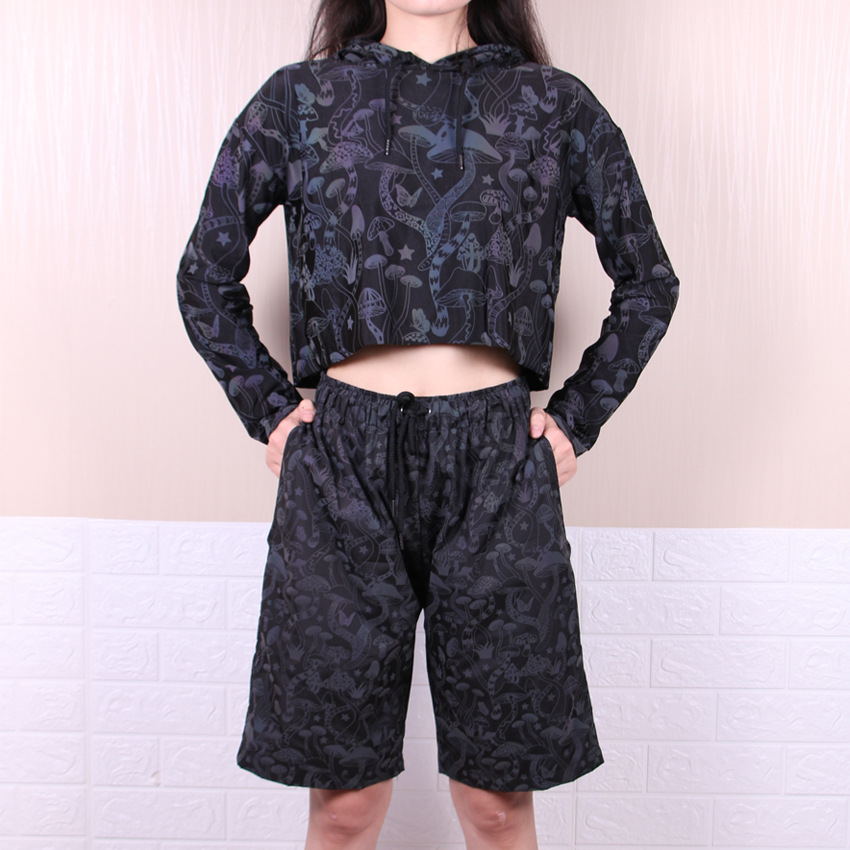 New Mushroom Reflective Hoodies Women LadyShow.Store