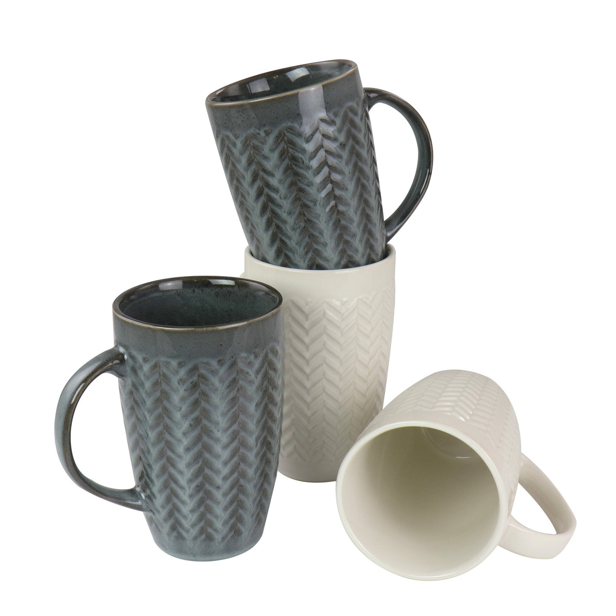 Gibson Home 22 oz Stoneware Mug set of 4 W2B