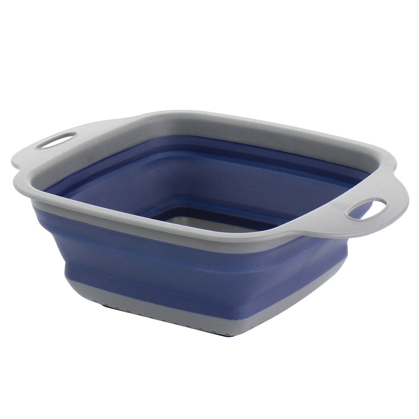 Oster Bluemarine Collapsible Square Plastic Colander in Blue W2B