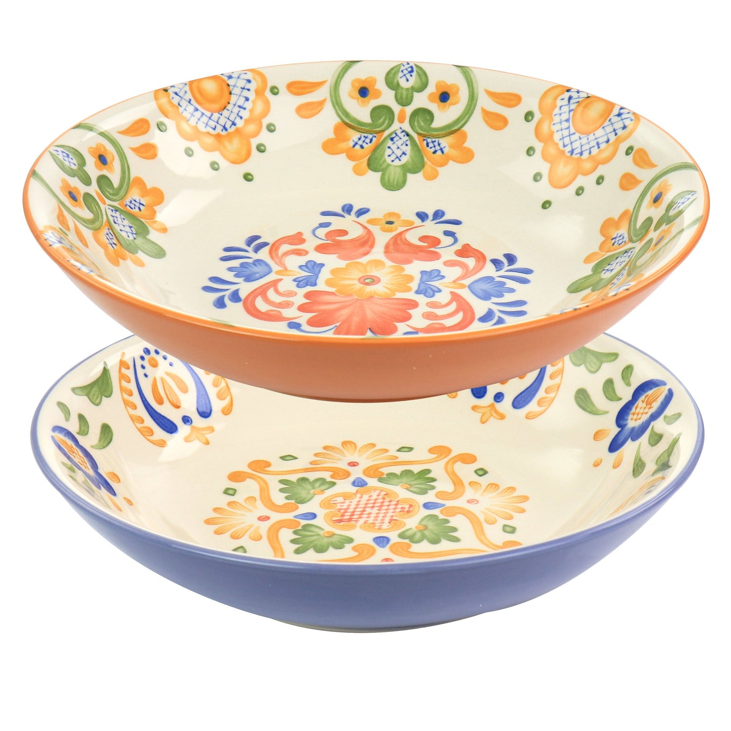 Laurie Gates Tierra 2 Piece Round Stoneware Dinner Bowl Set in Assorted Designs W2B