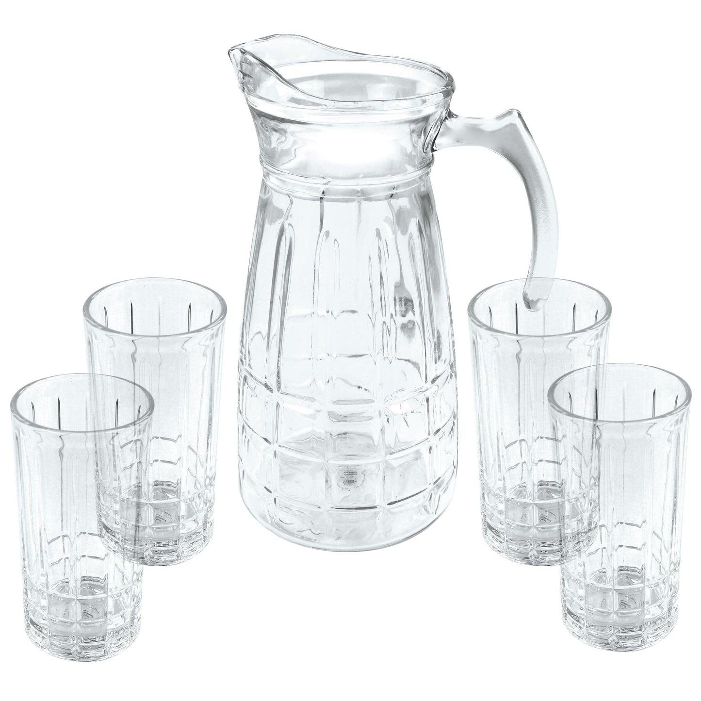 Gibson Home Jewelite Glass Pitcher and Tumbler Set W2B