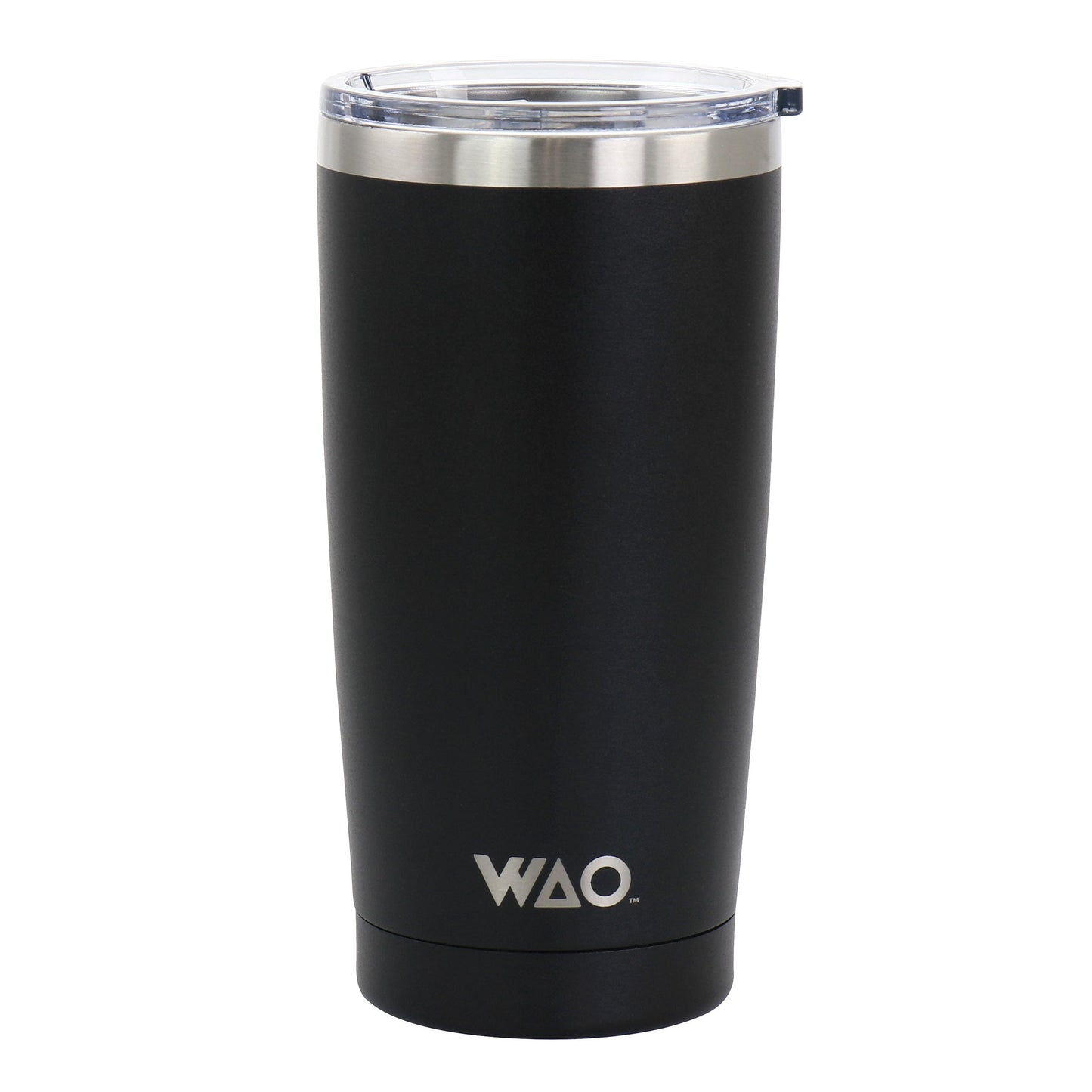 WAO 18oz Thermal Tumbler with Acrylic Lid in Matte Black W2B