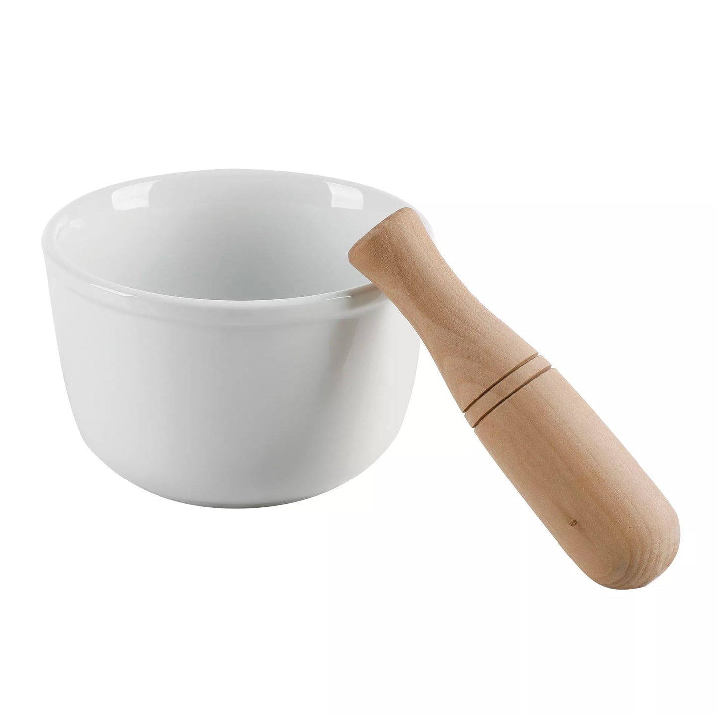 Our Table Simply White 24 Ounce Porcelain Mortar and Pestle Set W2B