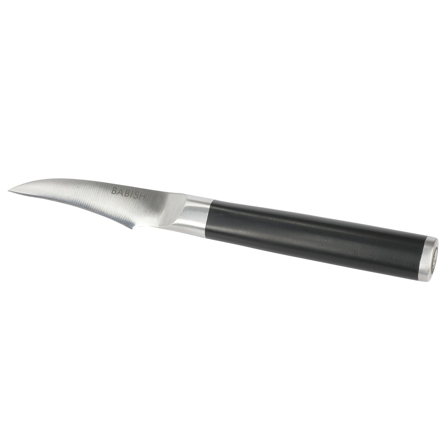 Babish 2.4 Inch High-Carbon Stainless Steel Full Tang Bird's Beak Knife in Black W2B