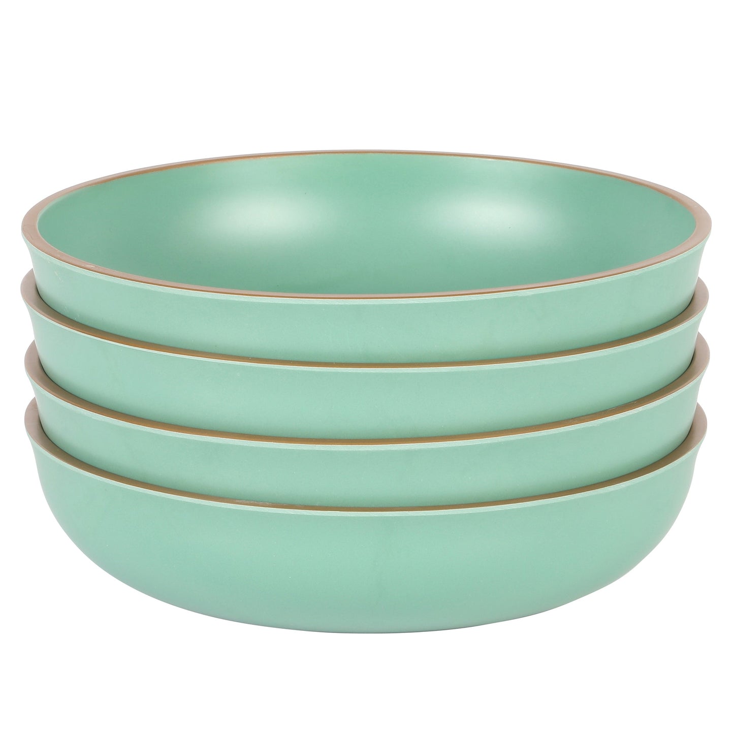 Gibson Home Rockabye 4 Piece 8.5 Inch Melamine Dinner Bowl Set In Green W2B