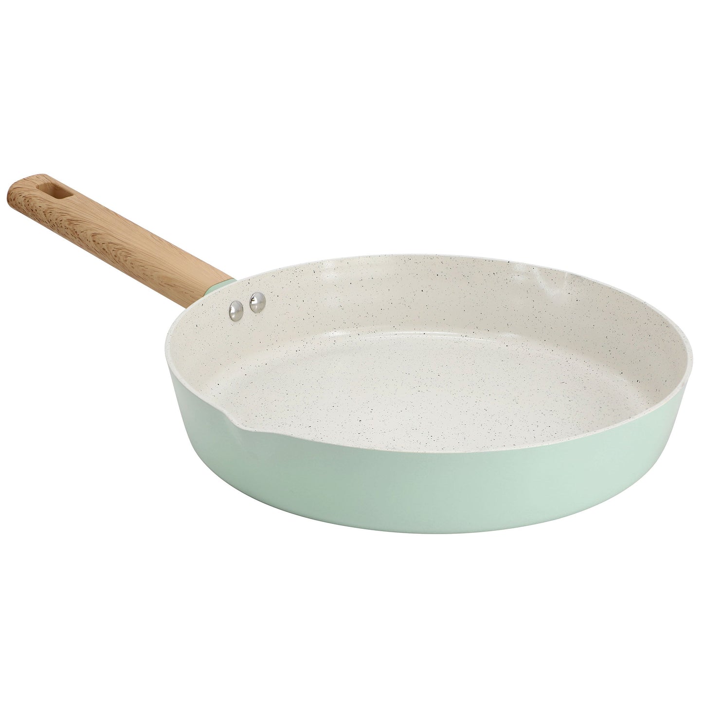Gibson Home Marbleton Ceramic Nonstick Alumium 9.5 Inch Frying Pan in Mint W2B