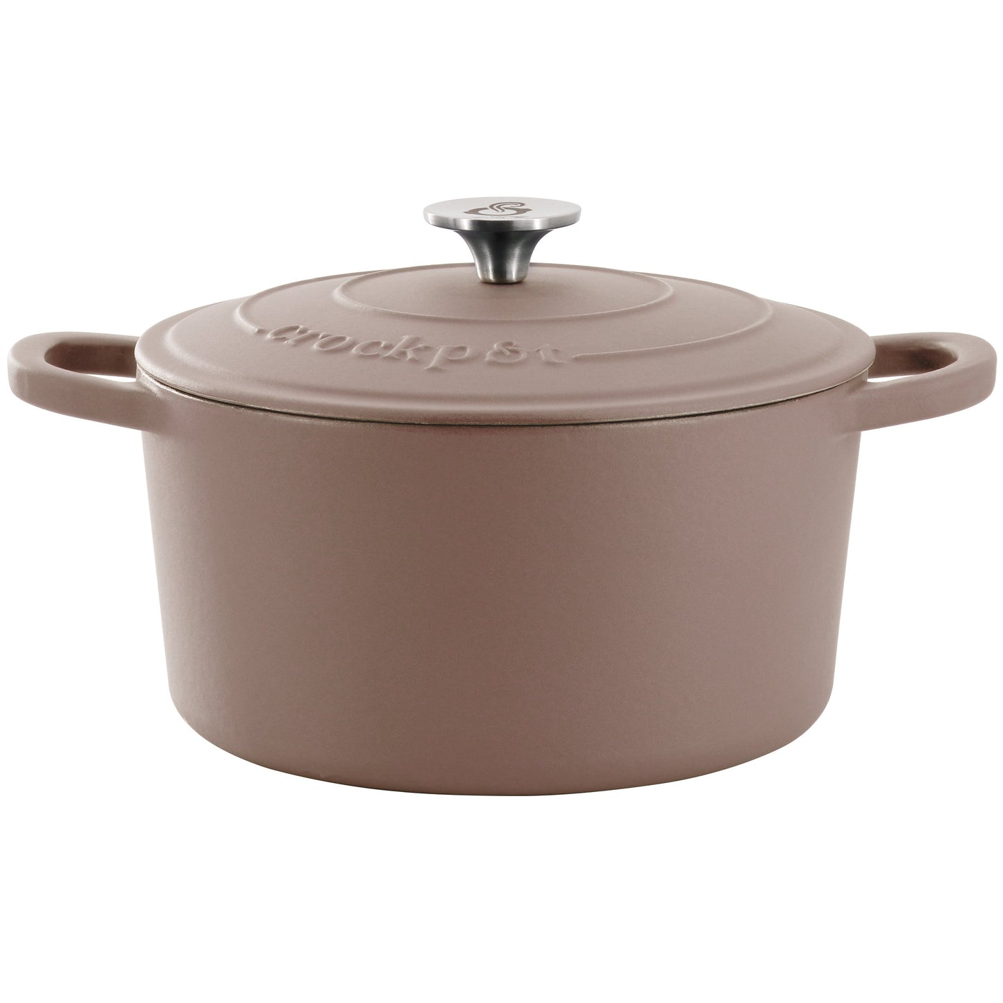 Crockpot Artisan 7 Quart Enameled Cast Iron Dutch Oven in Matte Dusty Pink W2B