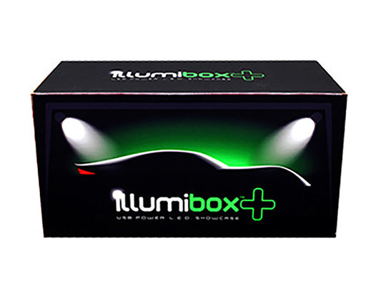 Collectible Display Show Case with LED Lights and Black Base for 1/24 1/18 Models by Illumibox-1