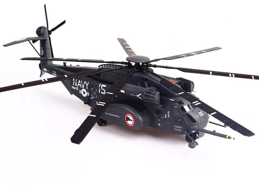 Sikorsky MH-53E Sea Dragon Helicopter "United States Navy Blackhawks Tail Number 15" Dark Gray 1/72 Diecast Model by Panzerkampf Panzerkampf