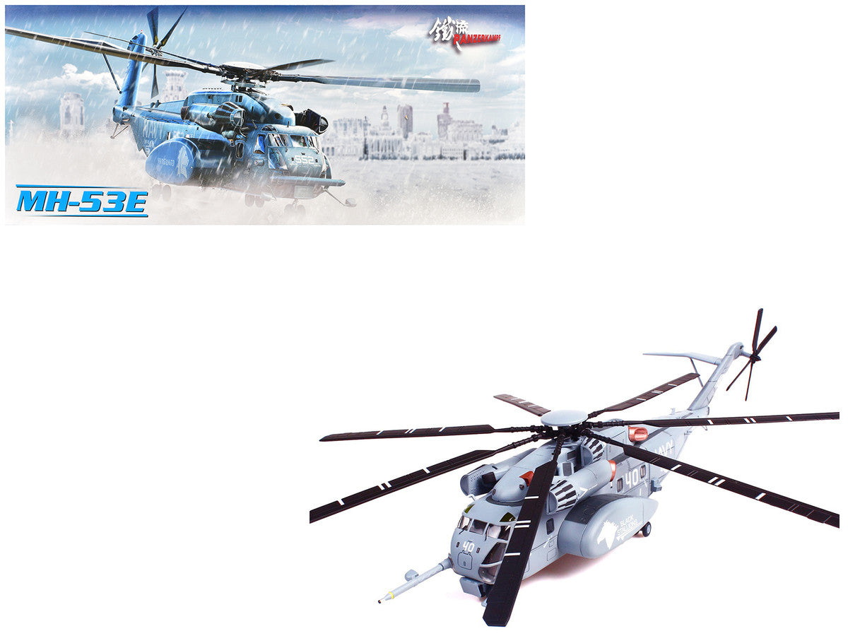 Sikorsky MH-53E Sea Dragon Helicopter "United States Navy Black Stallions Tail Number 40" Light Gray 1/72 Diecast Model by Panzerkampf Panzerkampf