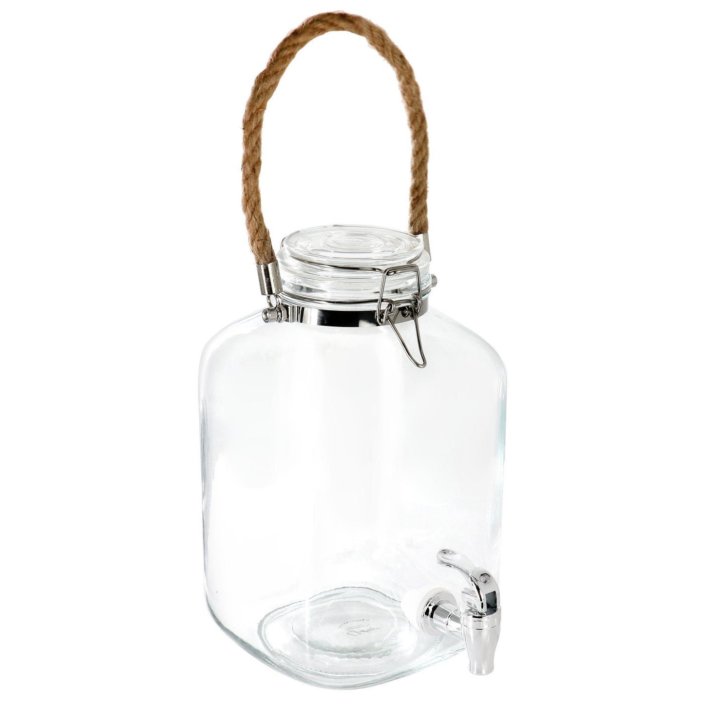 Gibson Home Ferris 1.3 Gallon Glass Beverage Dispenser with Rope Handle W2B