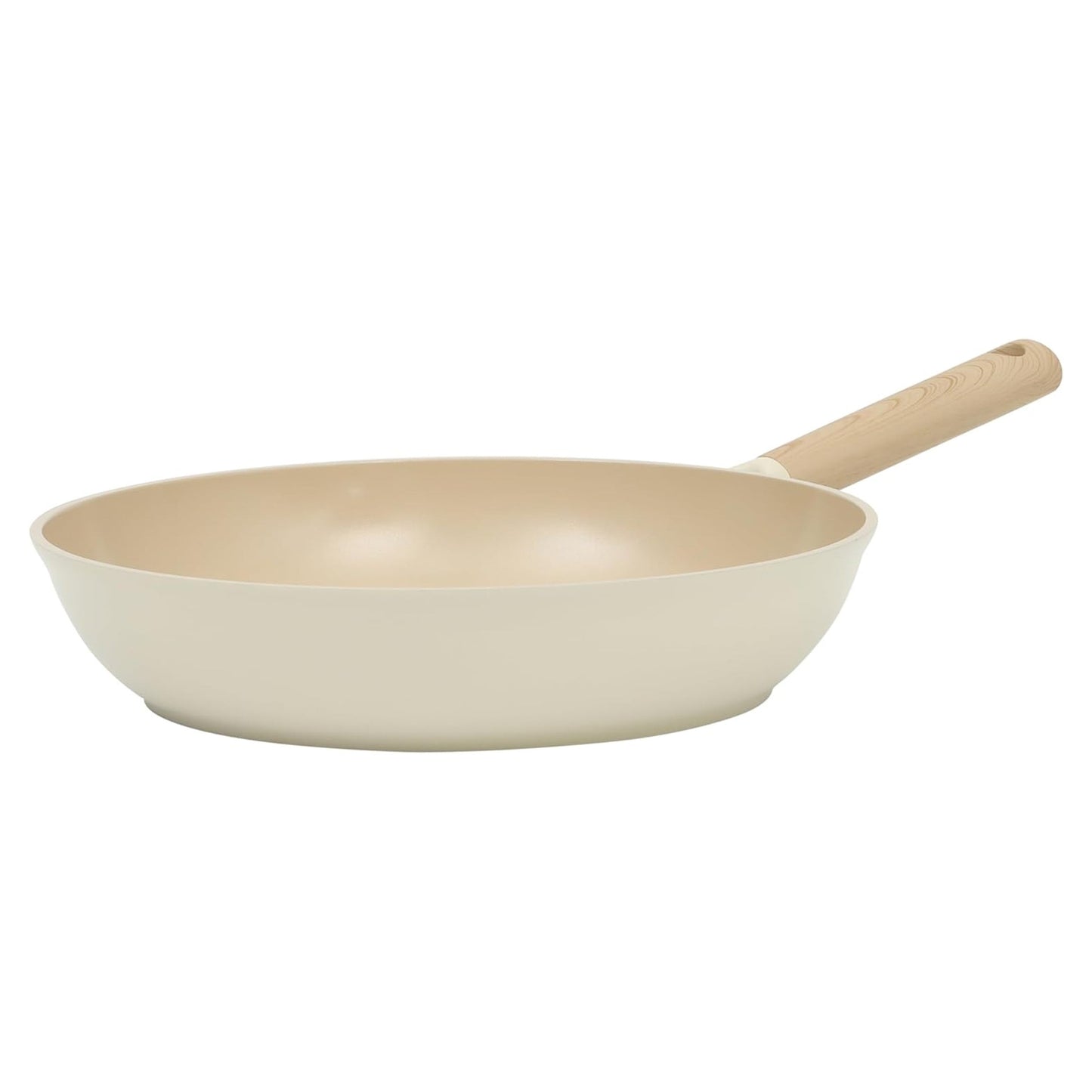 Gibson Elite Folkstone 12 Inch Ceramic Nonstick Cast Aluminum Frypan in Beige W2B
