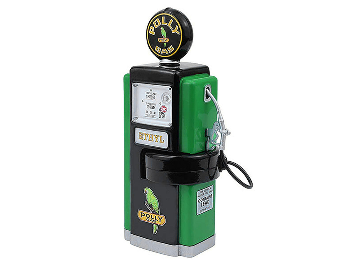 1948 Wayne 100-A Gas Pump "Polly Gas" Black and Green "Vintage Gas Pumps" Series 17 1/18 Diecast Replica by Greenlight Greenlight