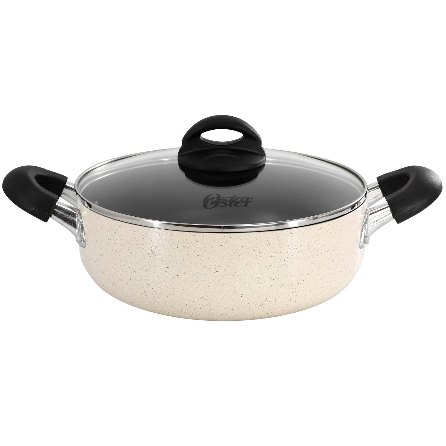 Oster Clairborne 3.6 Quart Nonstick Aluminum Caldero with Lid in Linen W2B