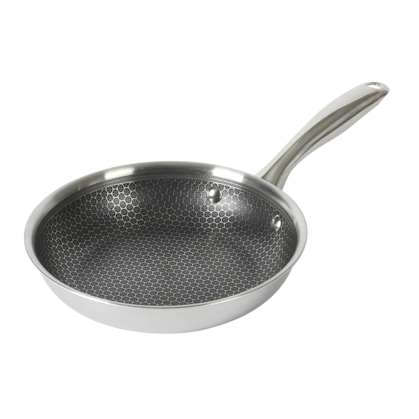 Oster Modessa 8 Inch Nonstick Triply Stainless Steel Frying Pan in Silver W2B