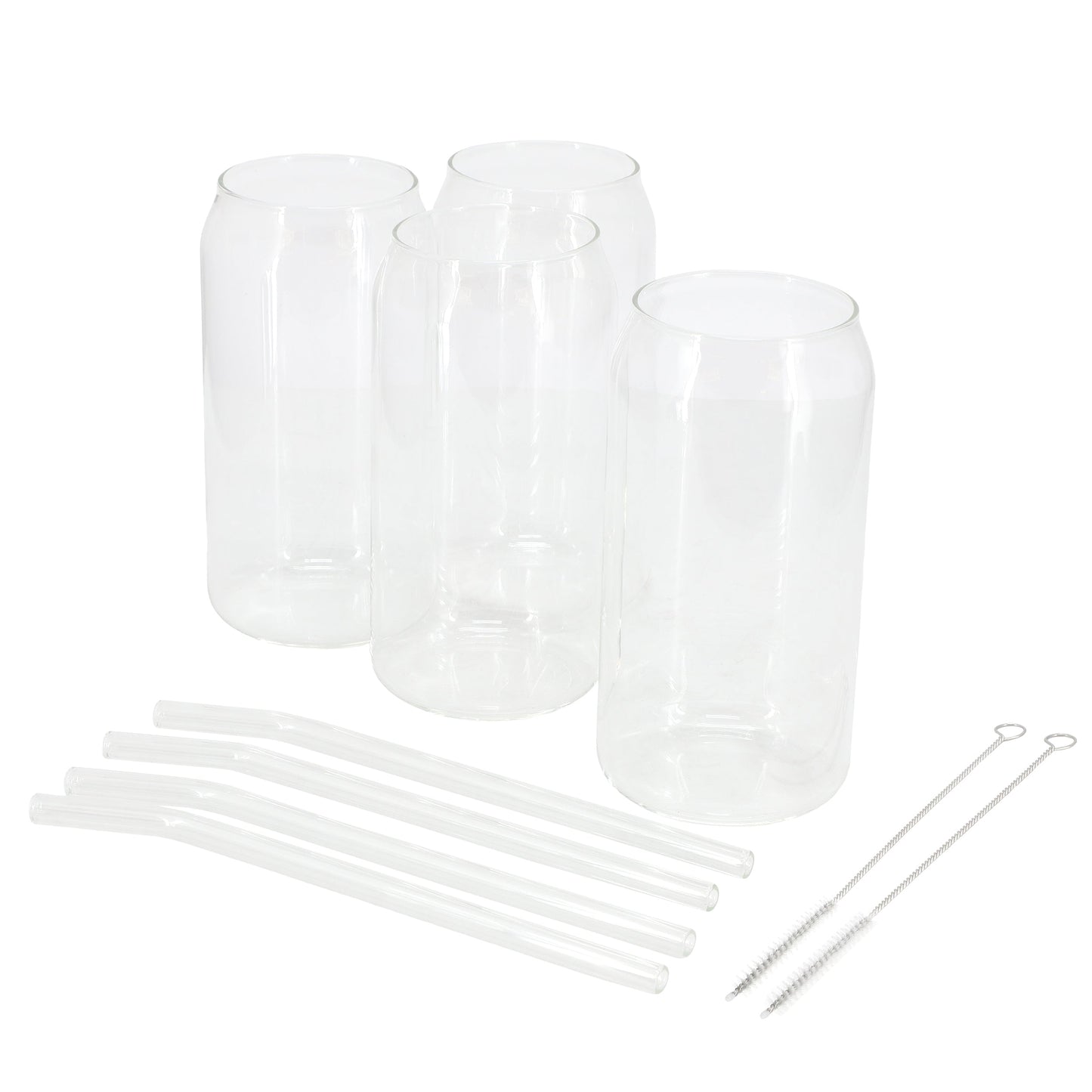 Gibson Home Zadie 10 Piece Glass Tumbler and Straw Set in Clear W2B