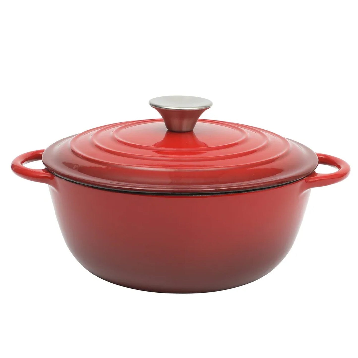 Gibson Home Addlestone 2.65 Quart Enameled Cast Iron Dutch Oven with Lid in Red W2B