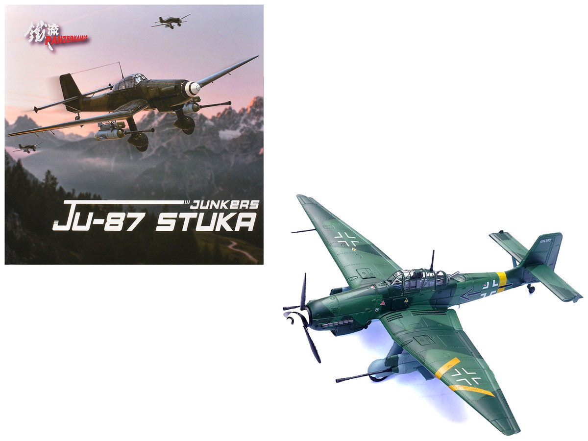 Junkers Ju 87G2 Stuka Bomber Aircraft "10.(Pz)/SG 2 Immelmann Oberst Hans-Ulrich Rudel Slovakia" (1944) German Luftwaffe "Wing" Series 1/72 Diecast Model by Panzerkampf Panzerkampf