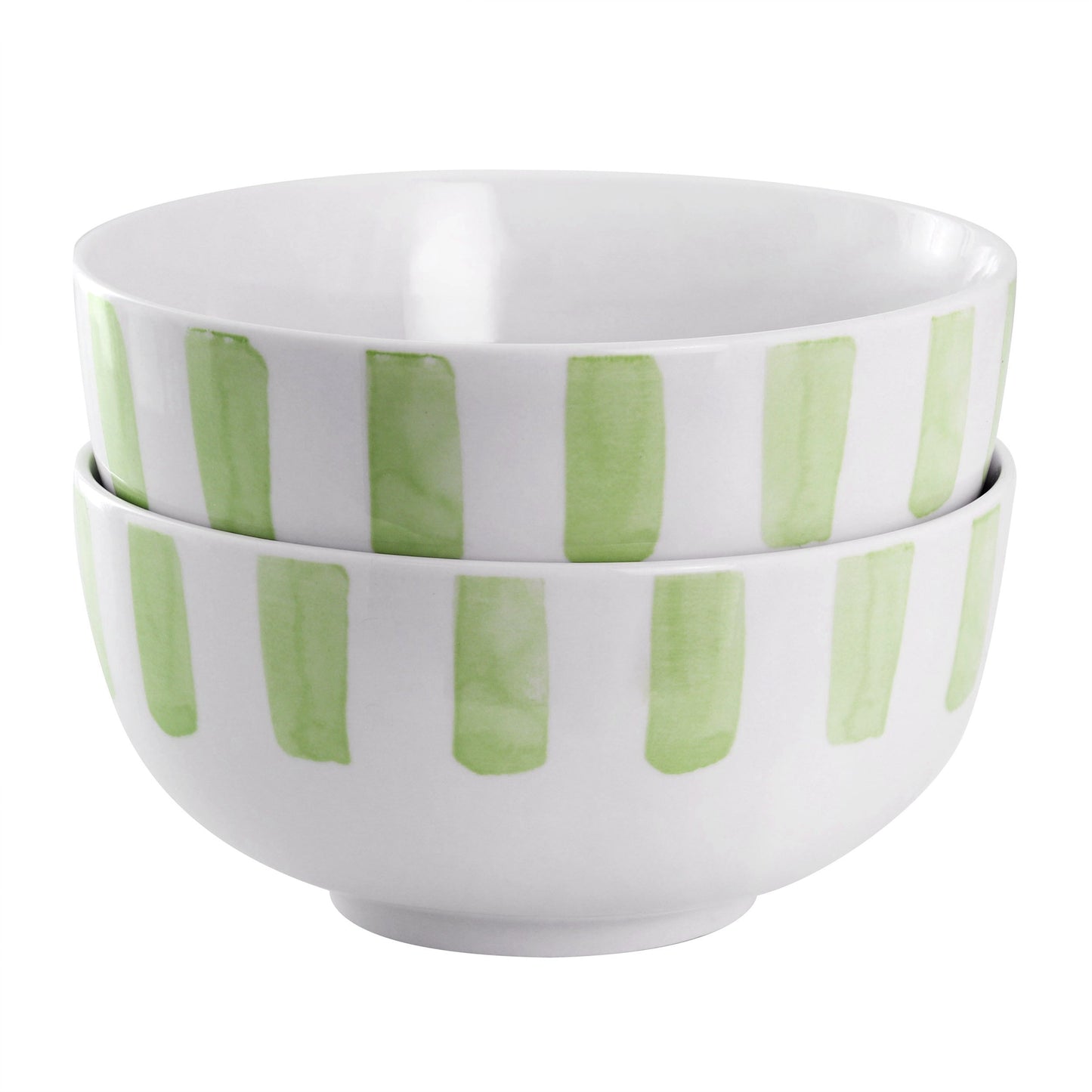 Gibson Home Pacific Waves 2 Piece Fine Ceramic Cereal Bowl Set in Green W2B