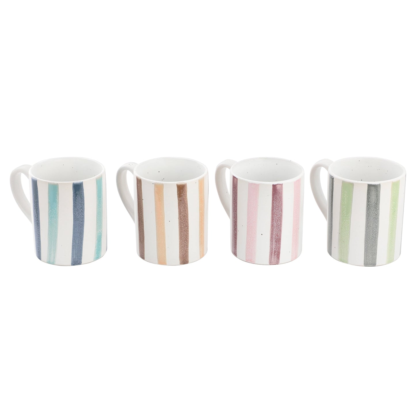 Gibson Home Atlantic Waves 4 Piece 17 Ounce Handpainted Stoneware Mug Set W2B